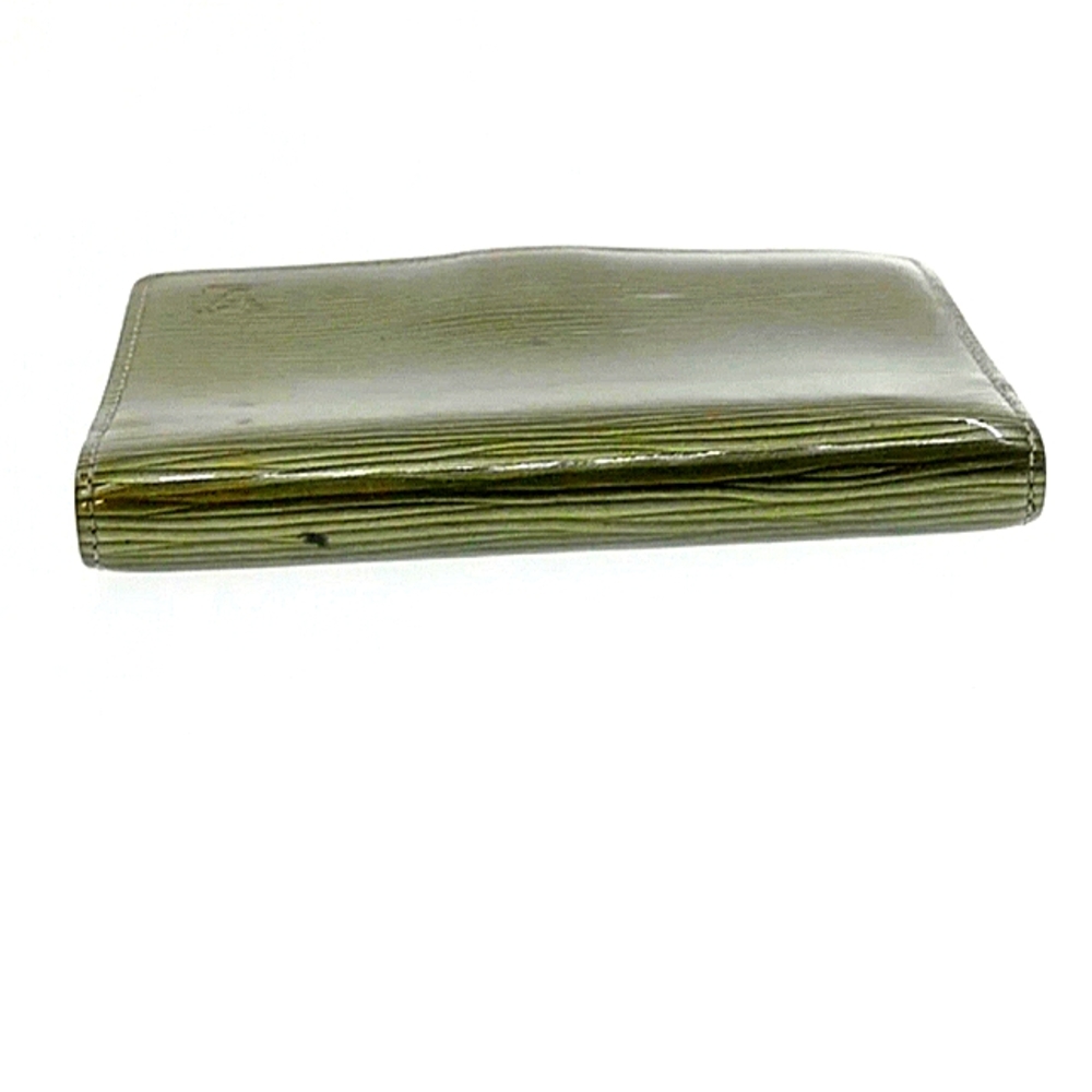 LOUIS VUITTON AUTHENTIC EPI LEATHER CYBER IRIDESCENT OLIVE GRN AGENDA /PASSPORT - Picture 4 of 14